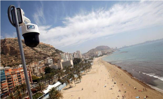 Sistema de videocontrol en la playa del Postiguet en Alicante - The Drones Land
